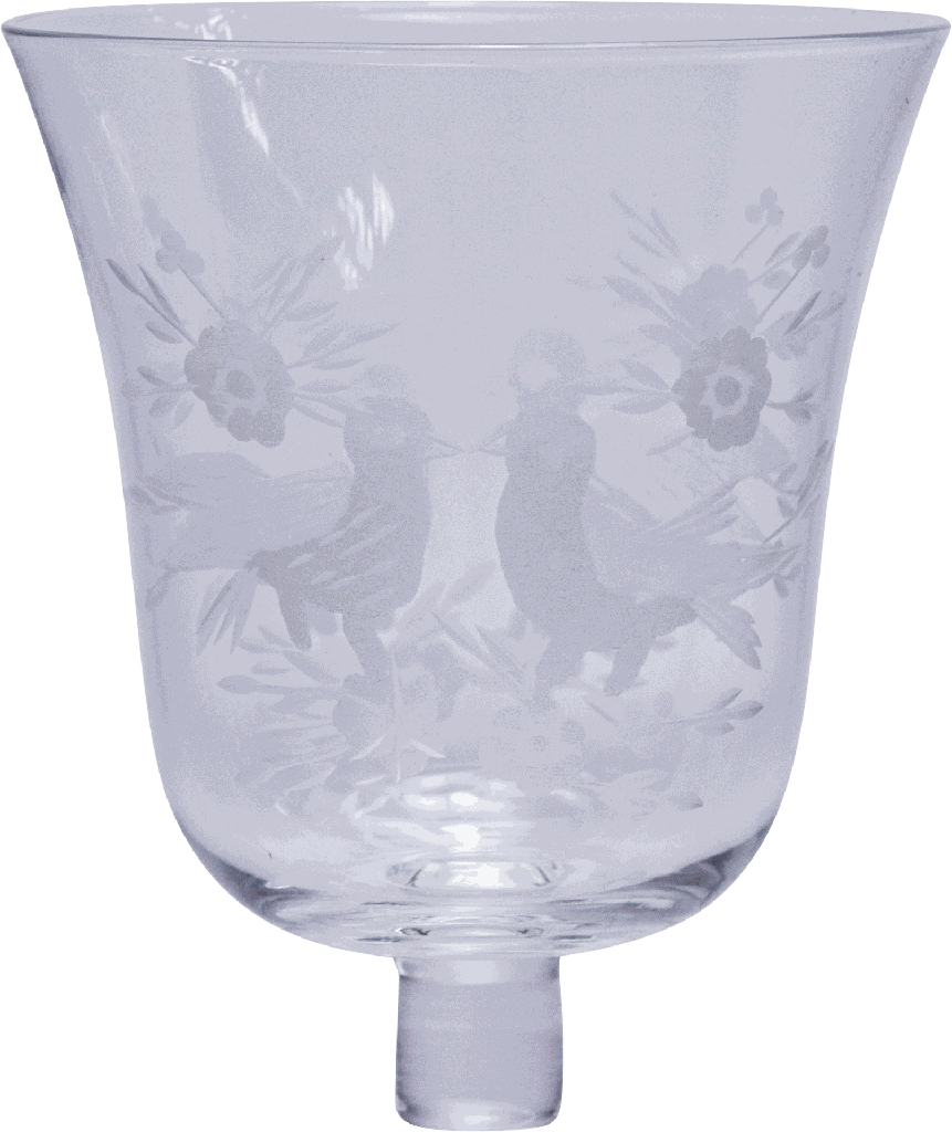 LOVEBIRD Teelicht-Aufsatzglas 10,5 cm Glas klar mit Schliff