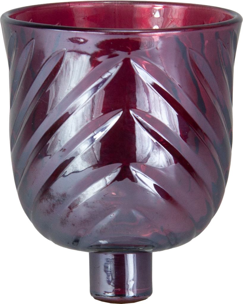 VENICE Teelicht-Aufsatzglas 7,5 cm Glas rot