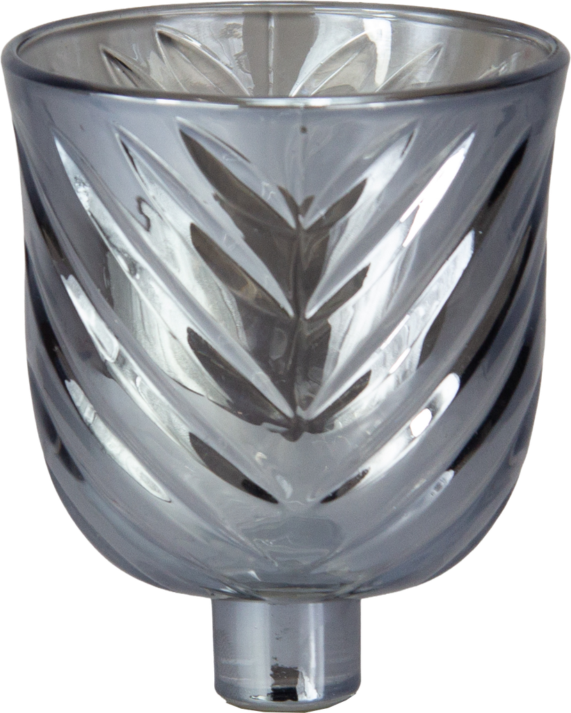 VENICE Teelicht-Aufsatzglas 7,5 cm Glas smoke