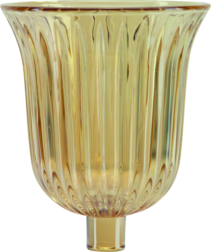 STELLA Teelicht-Aufsatzglas 10,5 cm Glas amber