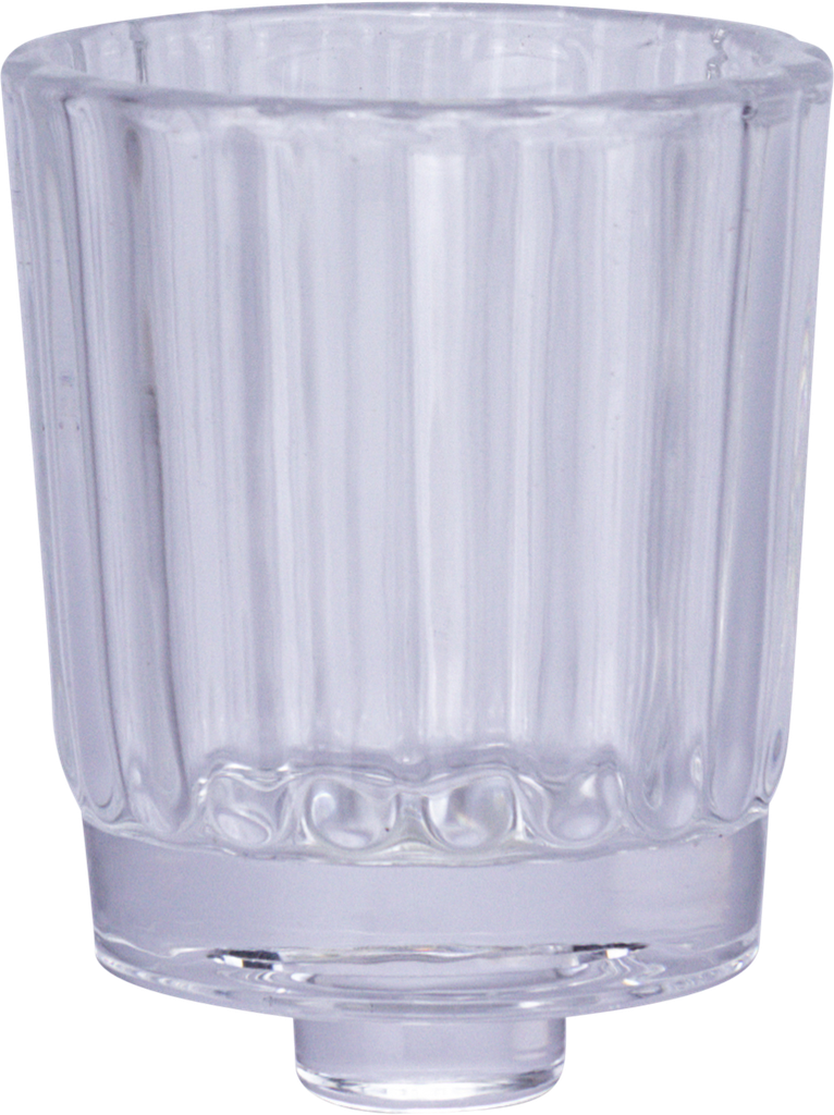 STRIPE Teelicht-Aufsatzglas 6,5 cm Glas klar