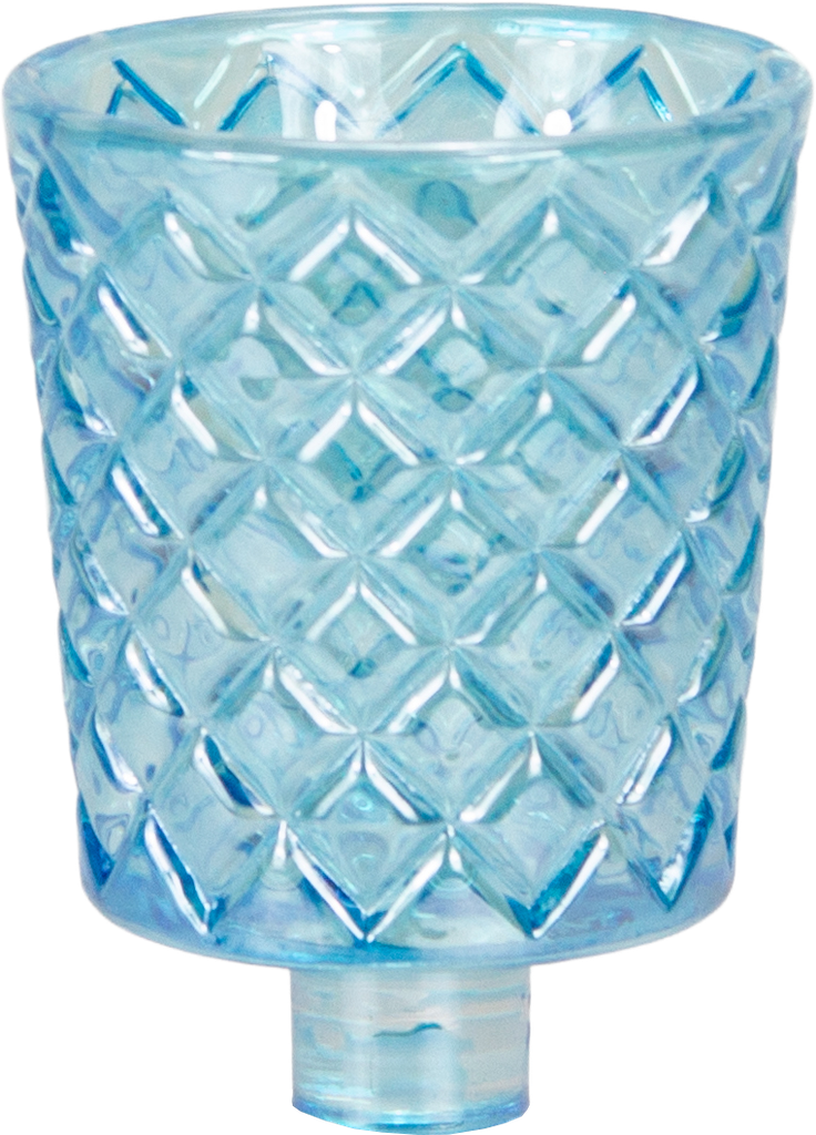 CRYSTAL Teelicht-Aufsatzglas 6,5 cm Glas türkis