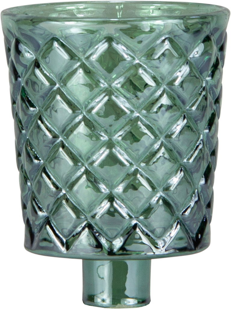 CRYSTAL Teelicht-Aufsatzglas 6,5 cm Glas grün