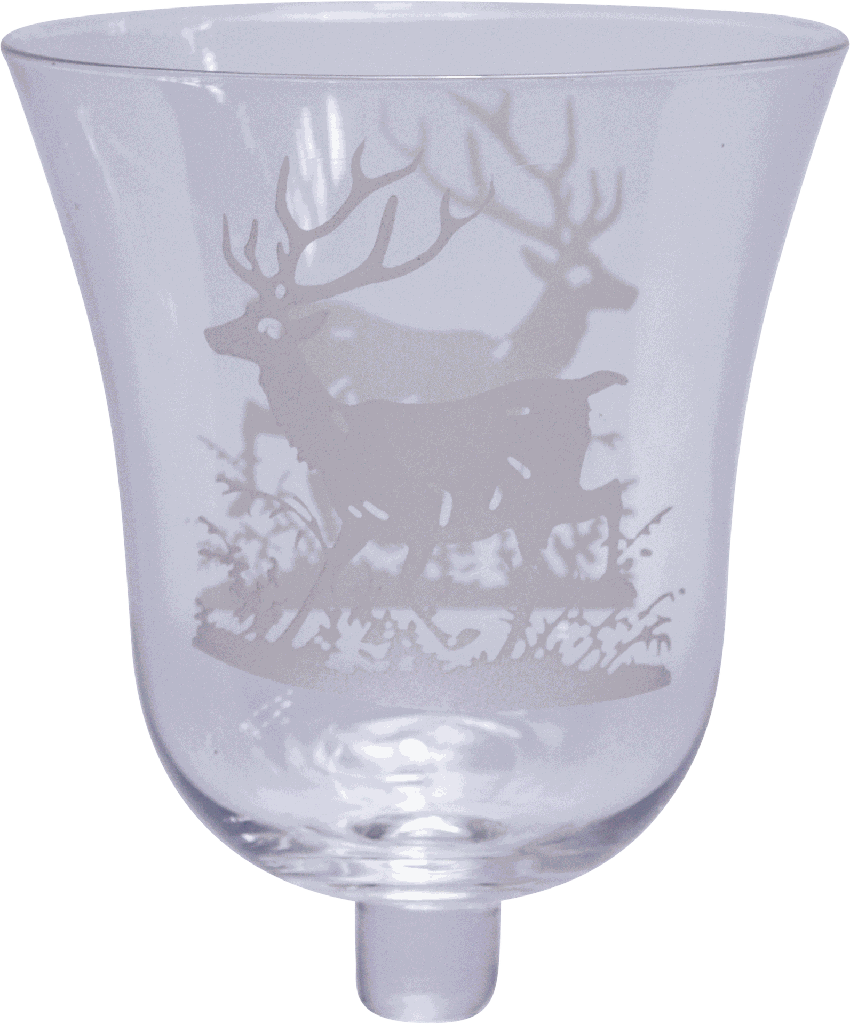 VENISON Teelicht – Aufsatzglas 10,5 cm Glas klar mit Schliff