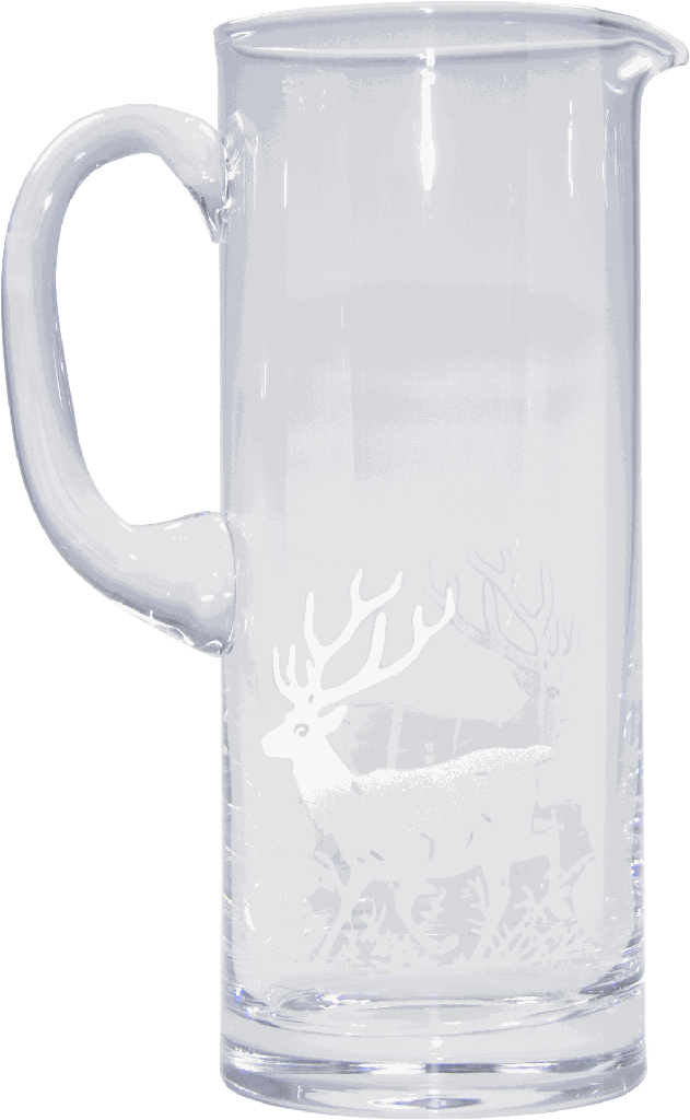 VENISON Krug 1500 ml Glas klar mit Schliff