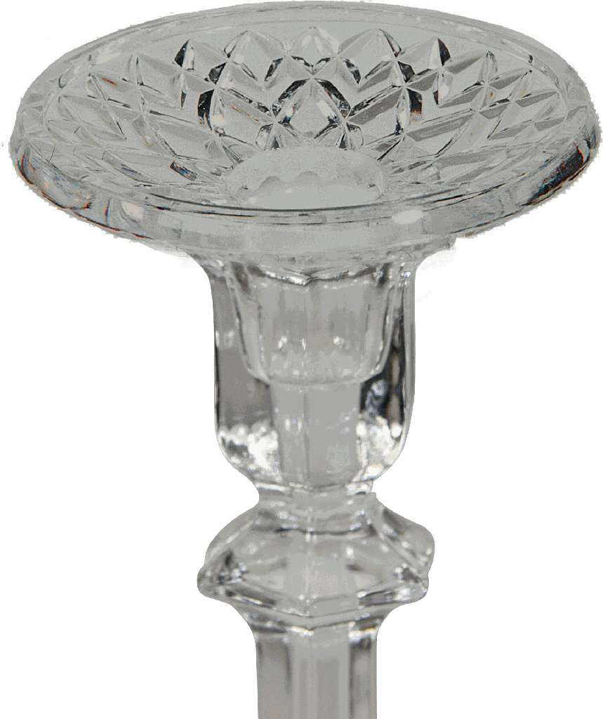 Kerzenteller Ø 9 cm geschliffen Glas klar