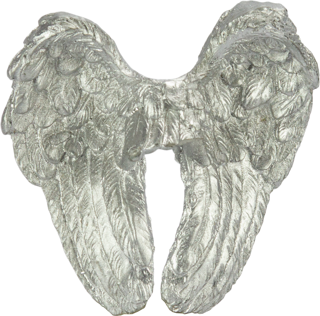 ANGELO Engelflügel zum Stecken 7,5 cm Resin silber