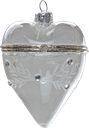 COEUR Herz zum Öffnen Glas klar mit Strass