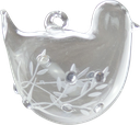 BIRD Vogel zum Hängen 4,3 cm Glas klar mit Strass
