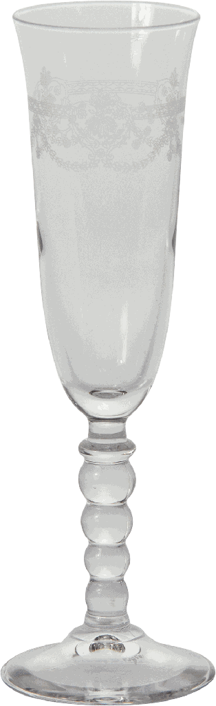 PERLA Sektglas 165 ml Glas klar mit Dekor weiß