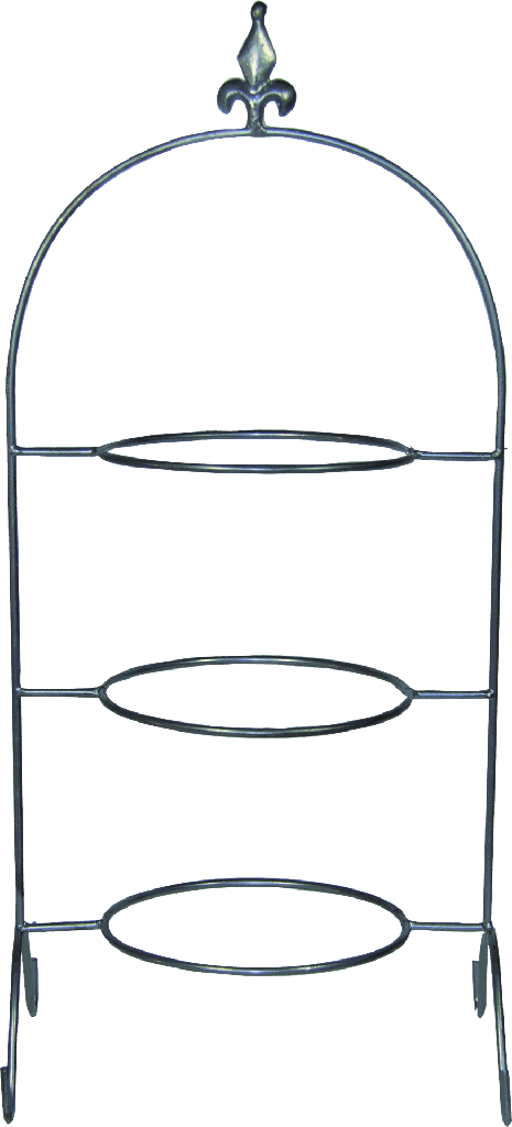 BOURBONE Tellerhalter 3-er 62 cm Metall silber