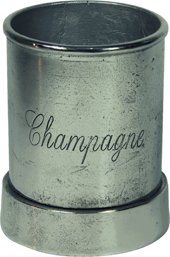Wein & Sektkühler Ø 19 cm Metall antik-silber