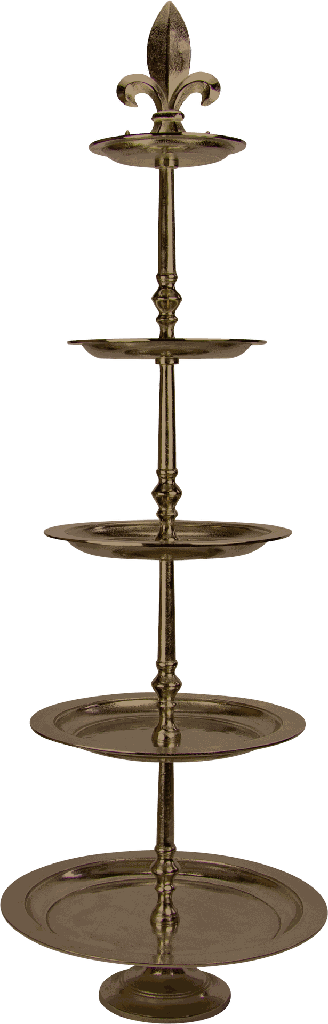 BOURBONE Etagere 5-er 134 cm Metall messing