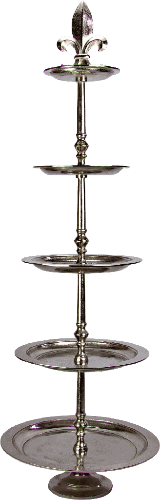 BOURBONE Etagere 5-er 134 cm Metall antik-silber