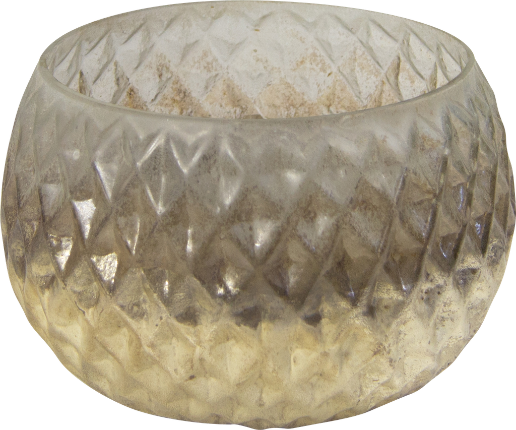 Vase Wabenoptik Ø 16 cm Glas amber