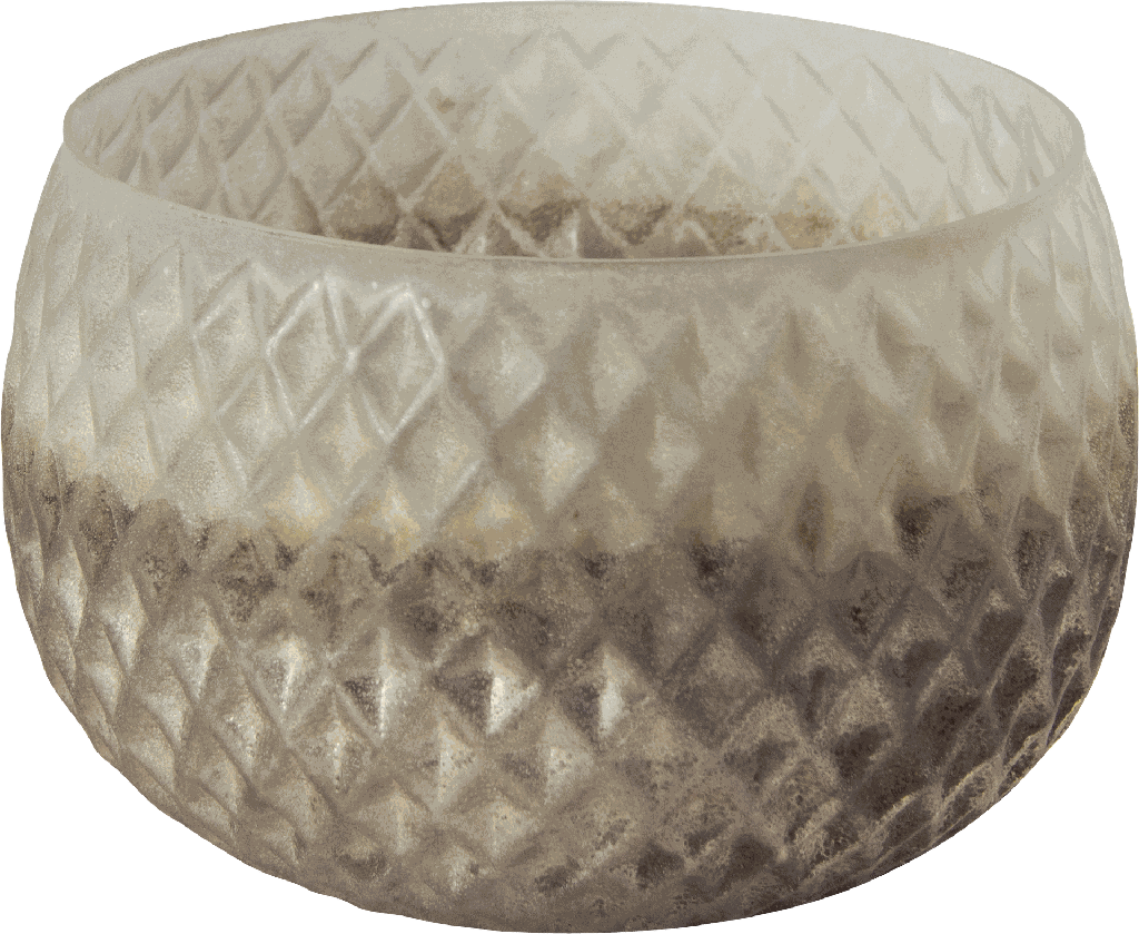 Vase Wabenoptik Ø 22 cm Glas amber