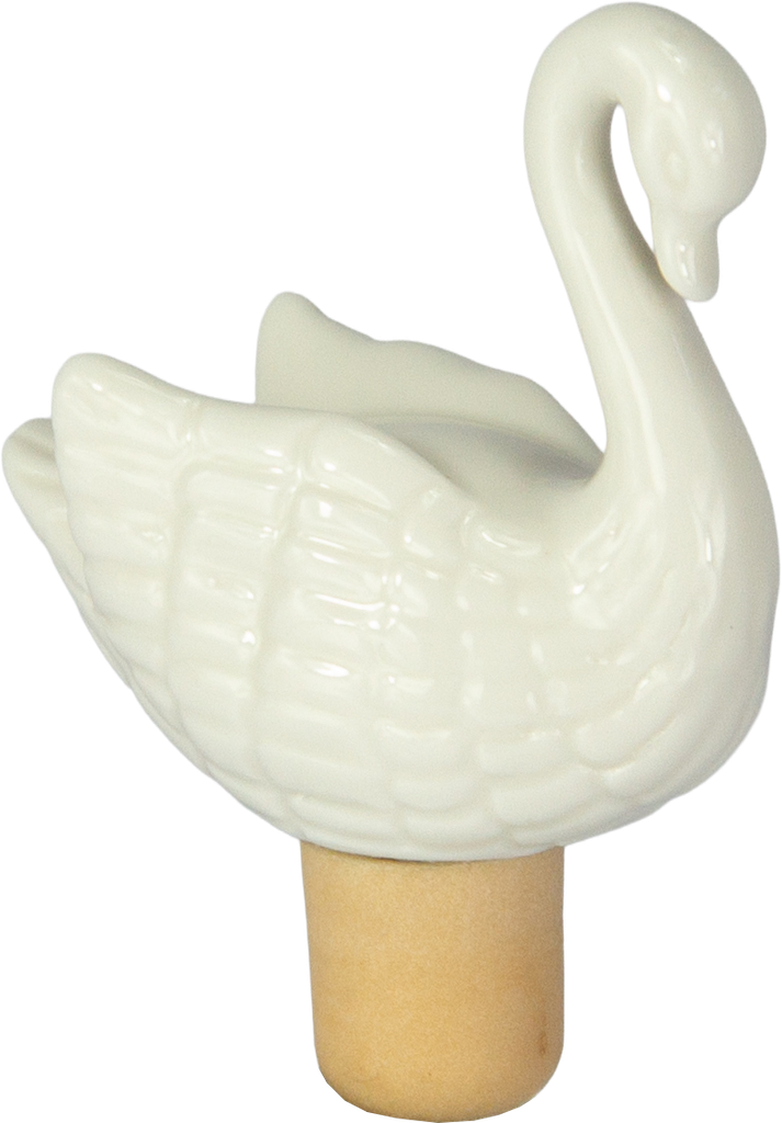 SWANLAKE Flaschenstöpsel Porzellan weiß