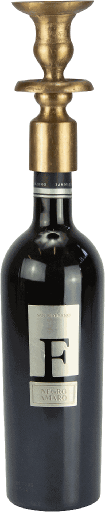 IN VINO Flaschenaufsatz für Stabkerzen oder Teelicht-Aufsatzgläser Metall messing