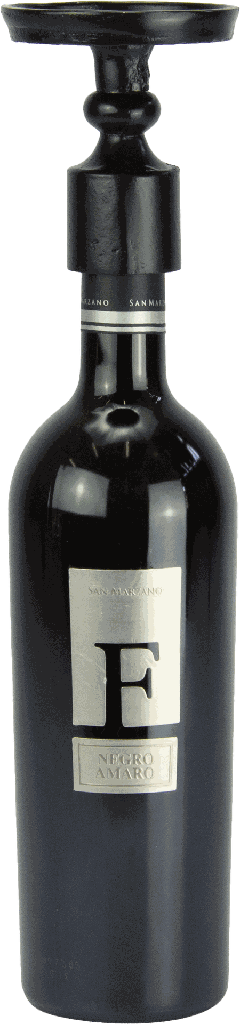 IN VINO Flaschenaufsatz für Stumpenkerzen Metall schwarz