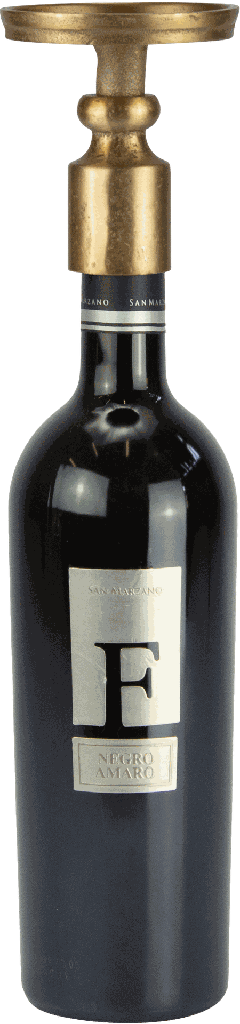 IN VINO Flaschenaufsatz für Stumpenkerzen Metall messing