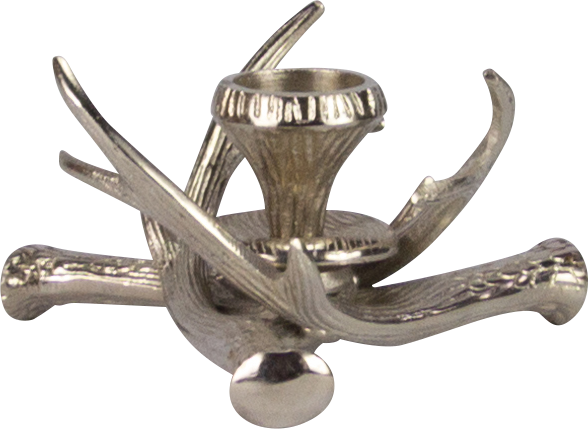 VENISON Kerzenständer 1-er Ø 20 cm Metall antik-silber