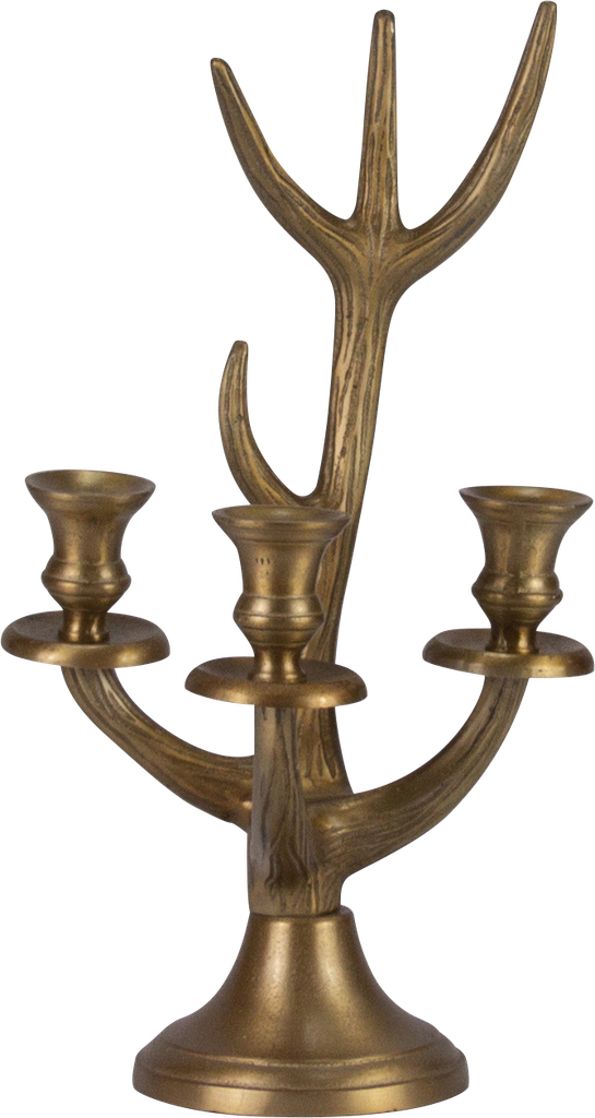 VENISON Kerzenständer 3-er 41 cm Metall messing