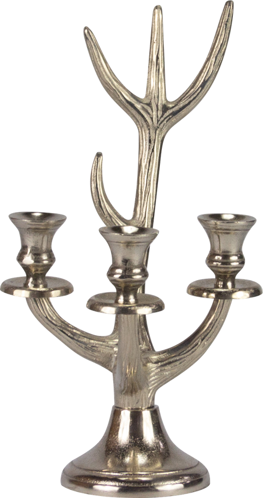 VENISON Kerzenständer 3-er 41 cm Metall antik-silber