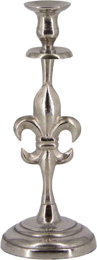 BOURBONE Kerzenständer Höhe 34,5 cm Metalll antik-silber