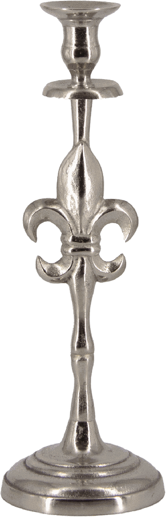 BOURBONE Kerzenständer Höhe 40 cm Metall antik-silber