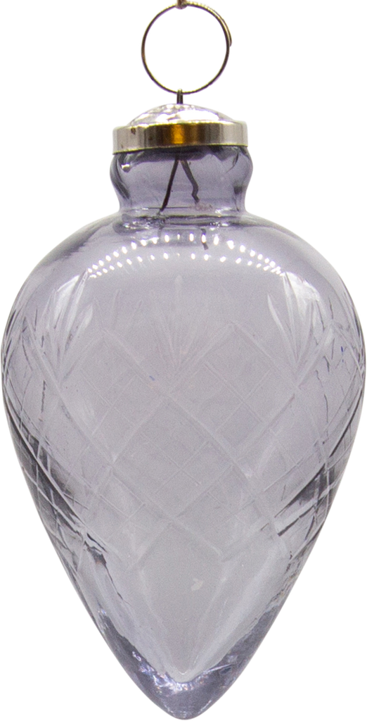 VINTAGE Zapfen 13 cm Glas geschliffen smoke