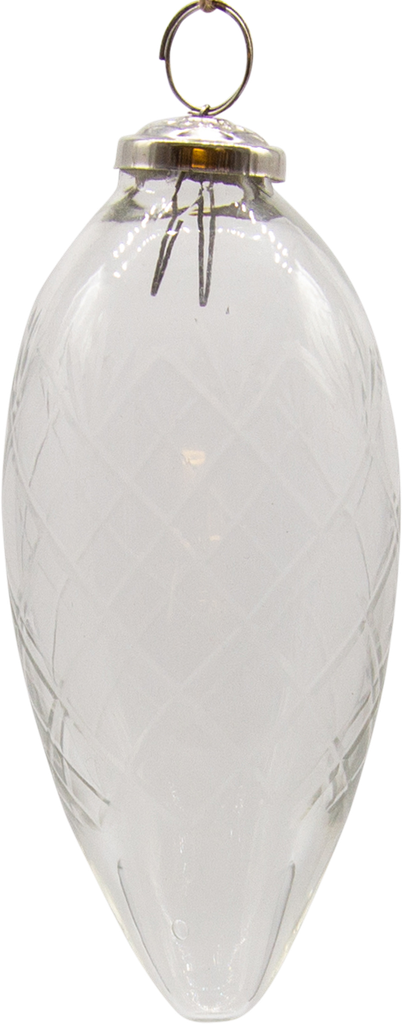 VINTAGE Zapfen 15 cm Glas geschliffen klar