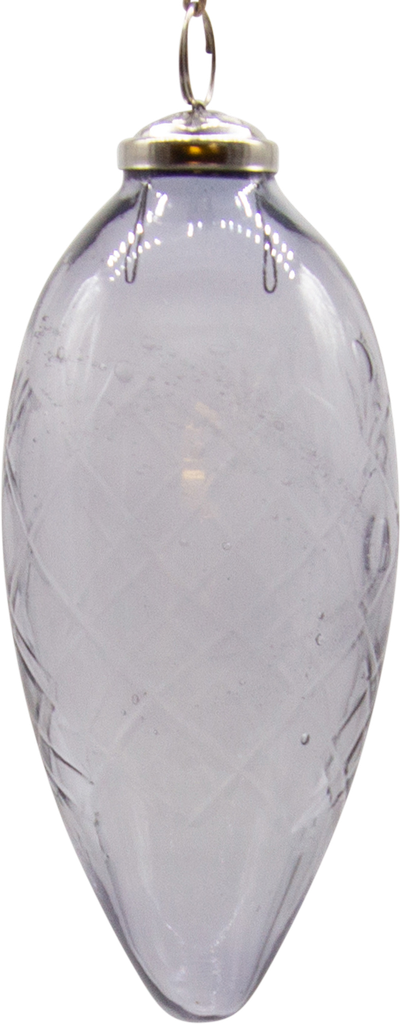 VINTAGE Zapfen 15 cm Glas geschliffen smoke