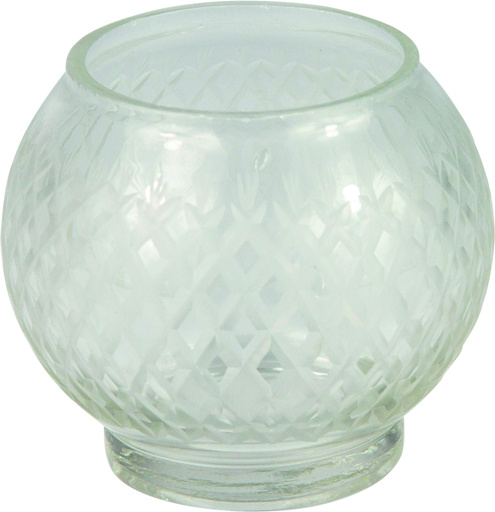 Windlicht 8 x Ø 9 cm Glas satiniert