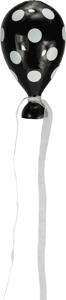 LUFTIKUSS Ballon zum Hängen 12 cm Glas schwarz