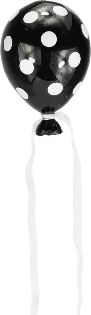 LUFTIKUSS Ballon zum Hängen 15 cm Glas schwarz
