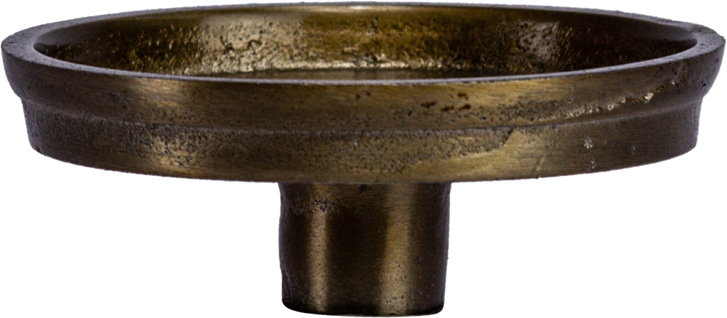 Aufsatzteller Ø 9 cm für Stumpenkerzen Metall messing
