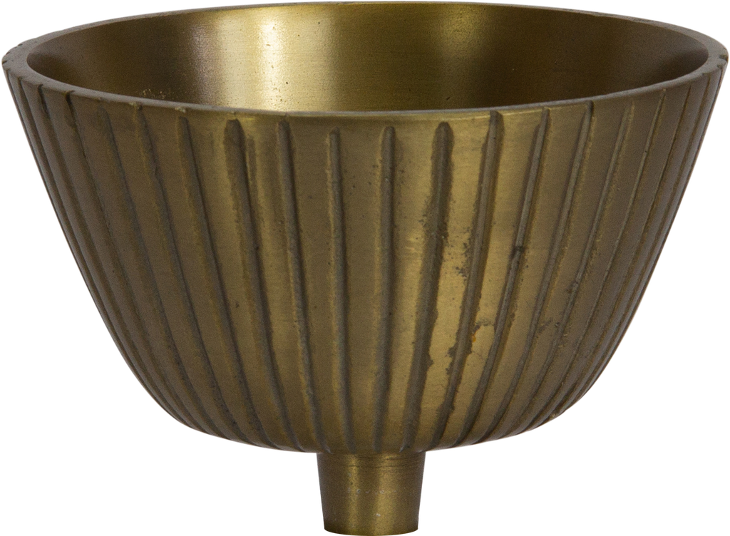 Aufsatz-Schale Ø 13 cm Metall messing