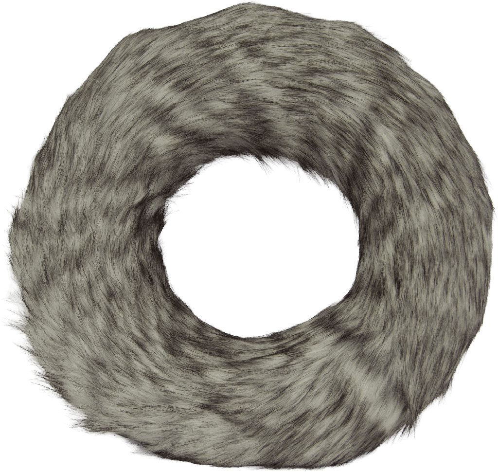 Fellkranz Ø 40 cm Kunstfell grau