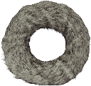 Fellkranz Ø 40 cm Kunstfell grau