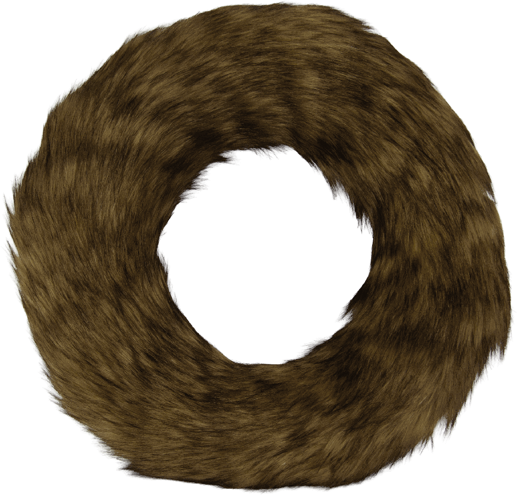 Fellkranz Ø 65 cm Kunstfell braun