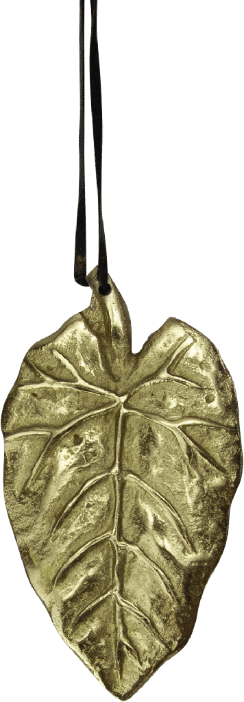 LIME TREE Blatt 12,5 cm Metall messing