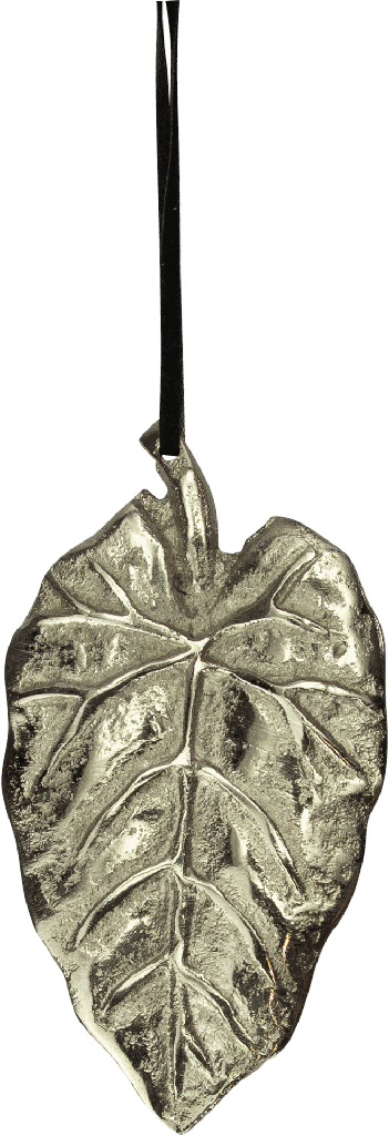 LIME TREE Blatt 12,5 cm Metall antik-silber