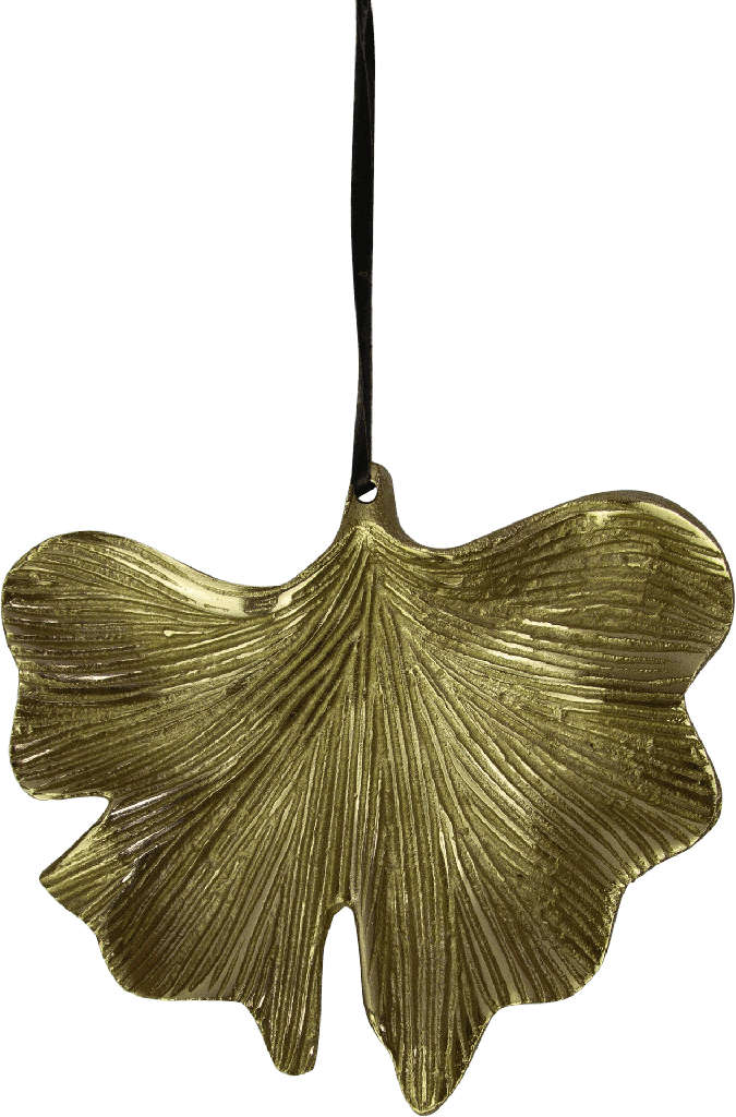 GINKO Blatt 13,5 cm Metall messing
