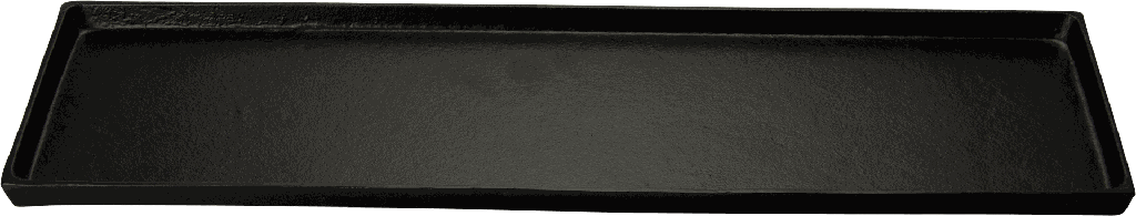 BASIC Kerzentablett 20 x 70 cm Metall schwarz