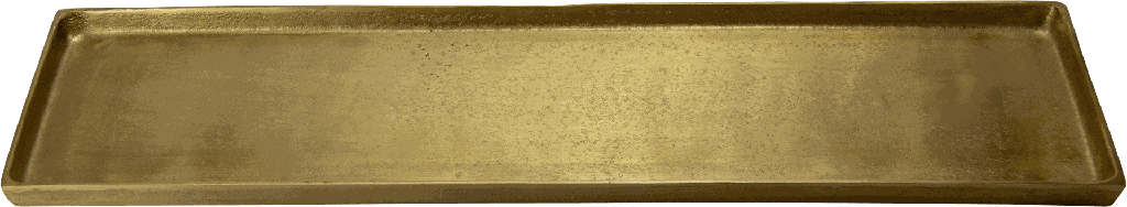 BASIC Kerzentablett 20 x 70 cm Metall messing