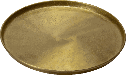 [23306A90] BASIC Kerzentablett Ø 40 cm Metall messing
