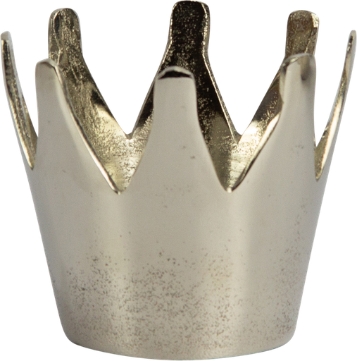 [23319A99] ROYAL Vase / Übertopf 10 cm Metall antik-silber