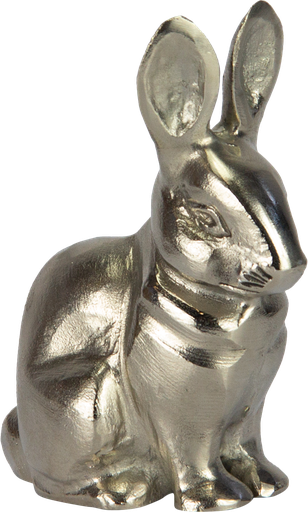 [23333A99] BUNNY Hase 17 cm Metall antik-silber