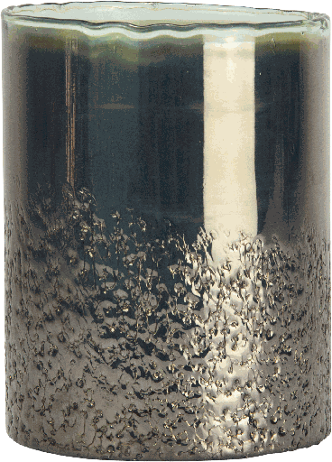 [23404A77] Windlicht 20 x Ø 16 cm Glas smoke