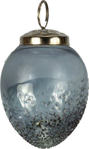 [23410A77] Ei zum Hängen 10 cm Glas smoke